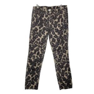 London Jeans Leopard Ankle Cropped Jeans